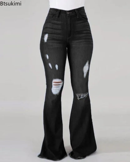 New 2026 Casual Jeans High Waist Jeans for Women Fashion Slim Hip Lift Stretch Denim Pants Street Casual Female Trousers S-3XL