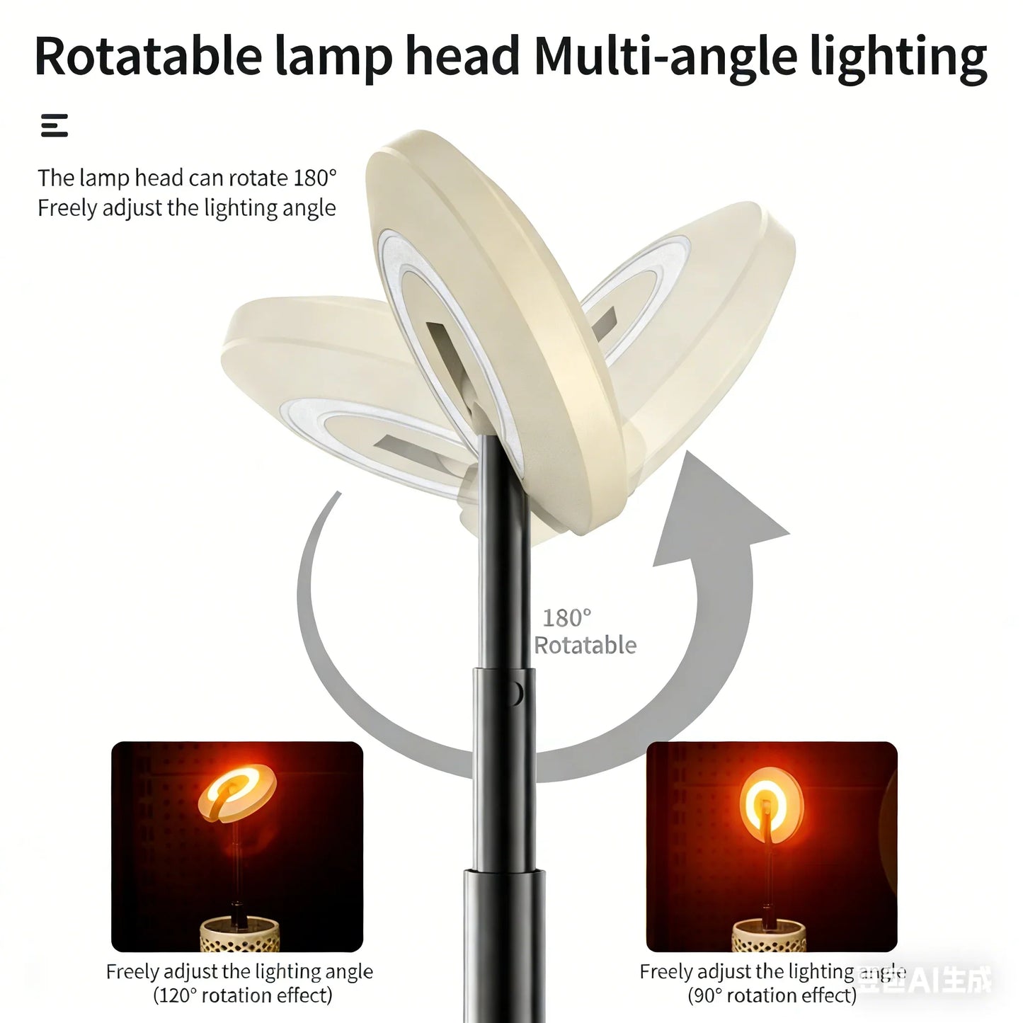 Portable Camping Lantern,Warm/Cool White,Type-C Charge,Battery Display,Retractable, 180° Rotatable,Hook,Camping/Fishing/Outdoor