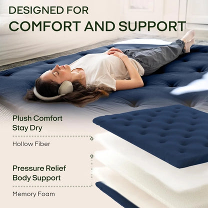 Thicken Cotton Foldable Floor Futon Mattress Twin Size Tatami Sleeping Pad Roll Up Portable Dorm Bed