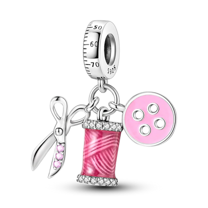 2026 Hot Sale Charms Bead 925 Sterling Silver Pink Butterfly Luminous Firefly Dangle Fit Bangle Bracelet Necklace DIY Jewelry