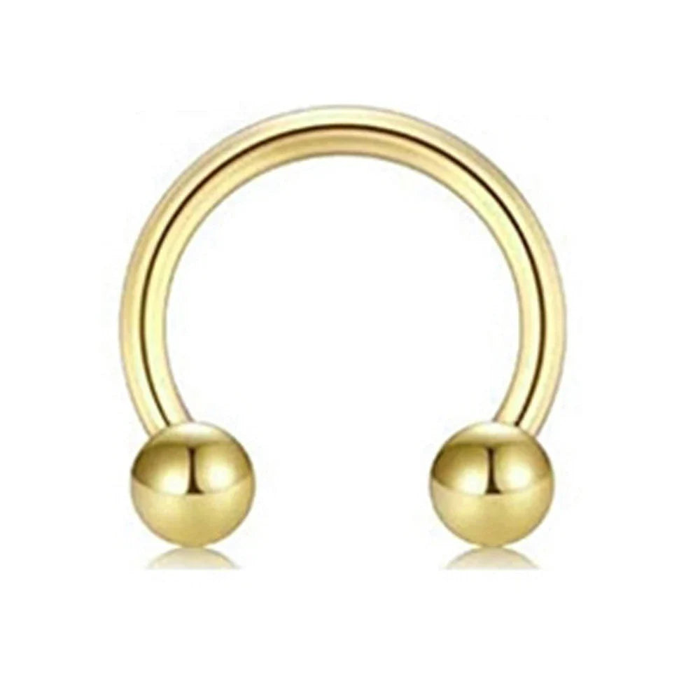 31 Styles 16G Surgical Steel 1 Pcs Nose Septum Rings Piercing Jewelry Horseshoe Cartilage Earring Eyebrow Lip Retainer 8mm 10mm