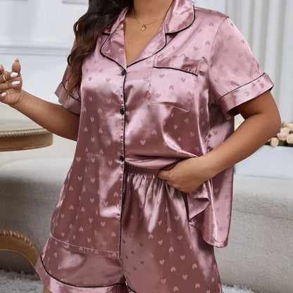 Summer Womens Sleepwear Set T Shirt Shorts Oversized Comfortable Home Outfit
