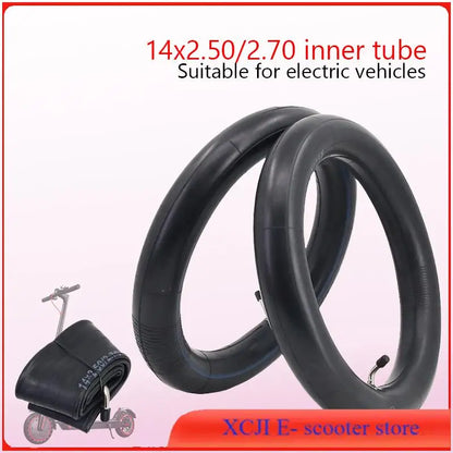 Electric Bicycle 14 Inches New Electric Bike 14x2.50/2.70 Inner Tube Curved Mouth for Electric Bicycles/Electric Scooters E-Bike