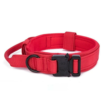 Tactical Dog Collar Adjustable Nylon Dog Supplies With Heavy Duty Metal Buckle Durable Training Collar For Medium And Large Dogs