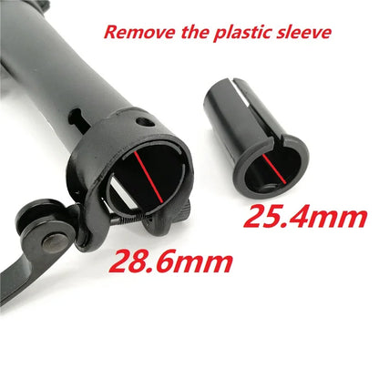 Electric Folding Bike Stem 25.4mm Outward/Right Folding Telescopic Adjustable Stem Repair Parts Double Section Stem Accessories