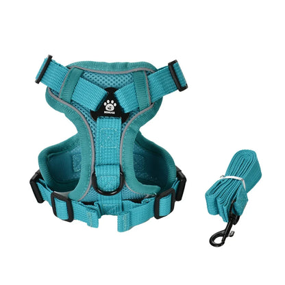 Pet Dog Leash Harness Tactical Training Puppy Vest Harnesses For Small Medium Dogs Cats Reflective Pug Chest Strap Accessories