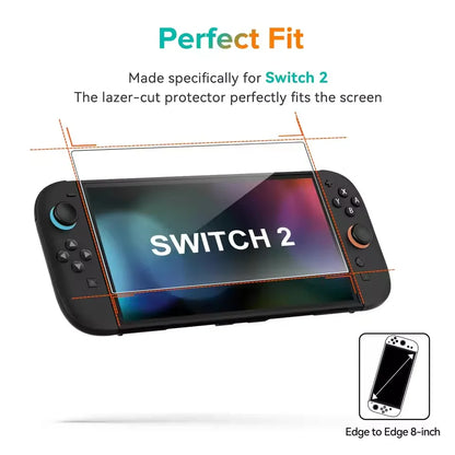 1-3Pcs Easy Installation Screen Protector for Switch 2 Game Console Protect HD Tempered Glass for Switch Oled Films