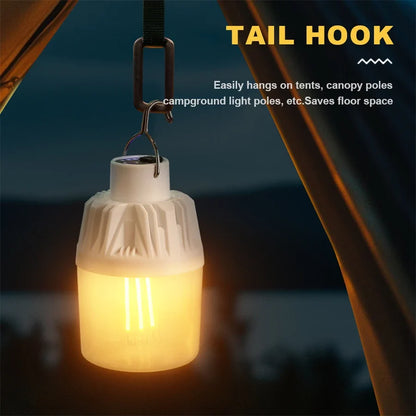 LED Camping Lights Rechargeable Flashlights 4 Lighting Modes Lamp Outdoor Portable Emergency Torch Hanging Lantern