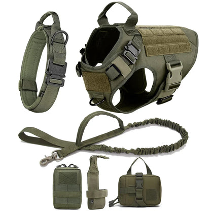 Tactical Vest Pet German Shepherd Golden Retriever Tactical Training Dog Harness and Leash Set For All Breeds Dogs