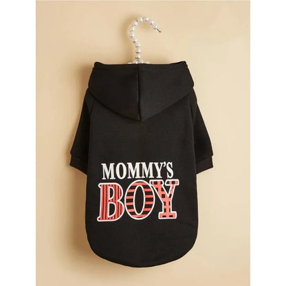 Pet Clothes for Dog Cat Puppy Hoodies Coat MOMMY'S BOY Sweatshirt Dog  Outfits for Small Medium Dog Cat