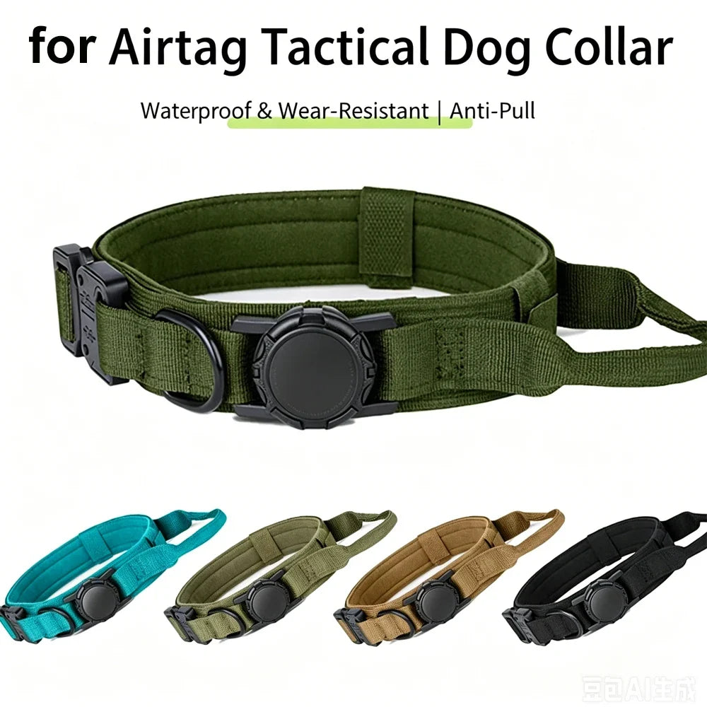 Adjustable Tactical Dog Collar Leash Harness for Medium Large Dogs Pet Accessories Durable Training Gear for German Shepherds