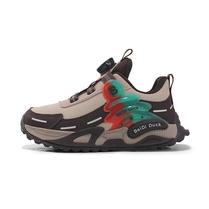 Children Casual Shoes Autumn Winter PU Leather Sneakers for Kids Fashion Patchwork Sports Shoes Boys Girls Gym Trainers 2026 New