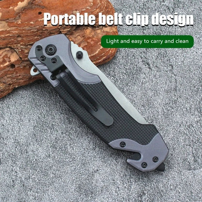 Foldable Knife Stainless Steel Outdoor Function Knife Portable Fruit Knife Multipurpose Camping Folding Damascene Pattern Knife