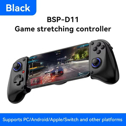 Bluetooth Mobile Game Controller for Switch/iOS/Android/Tablets Wireless Gamepad- Hall Effect D11 Telescopic Joysticks for PC