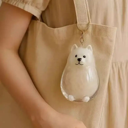 Dog Hair Storage Cute Pendant Keychain Bag Pendant Couple Car Key Chains Jewelry Souvenir Collection Gift Decoration Accessories