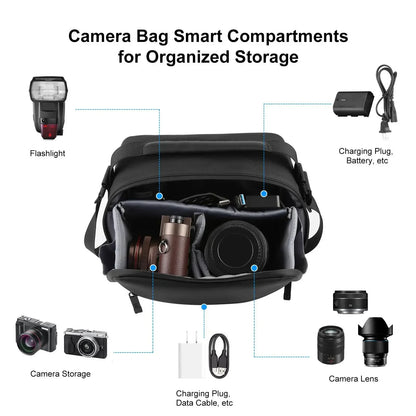 Drone Storage Bag Photography Camera Crossbody Shoulder Bag Waterproof PU Fabric For DJI Mini Series / Osmo Pocket Series