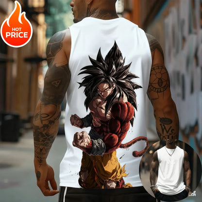 Son Goku Anime Dragon Ball Super Saiyan Harajuku Spring Summer Tank Top Casual Sports Fitness Pure Cotton Sleeveless Shirt Y2K