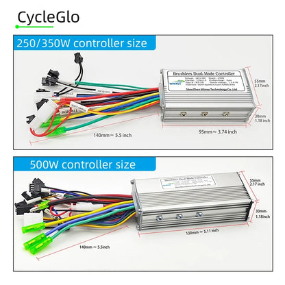 E-bike Brushless Motor Controller 24V 36V 48V 250W 350W with G51 LCD Display Kit Universal for Electric Folding Bike Scooter