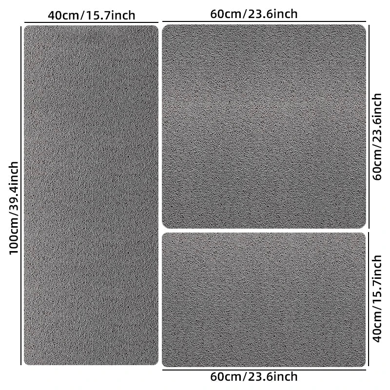 Non-slip Hollow Bath Mat, Foot Massage Shower Mat, Quick-drying Bathtub Mat for Bathroom, Hotel & Floor, Grey