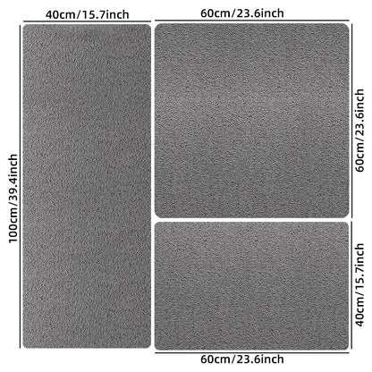 Non-slip Hollow Bath Mat, Foot Massage Shower Mat, Quick-drying Bathtub Mat for Bathroom, Hotel & Floor, Grey