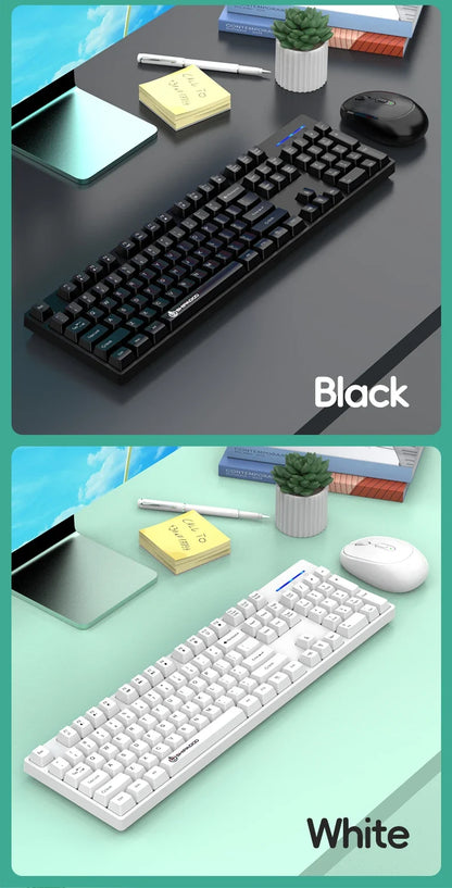Shipadoo Wireless Gaming Keyboard and Mouse Combo for Laptop, Desktop, and Office Use