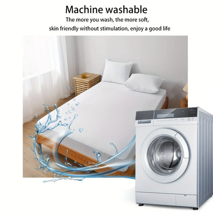 1pc Cooling Fitted Sheet Made of 100% Cooling Nylon, Waterproof Bed