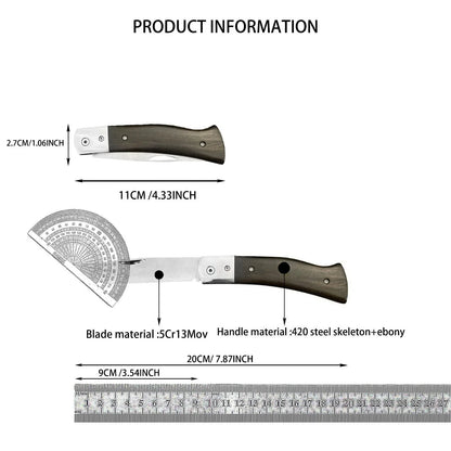 Folding Knife Outdoor Field Hiking Travel Camping Tent Barbecue Fishing Picnic Multi-functional Convenient Tool