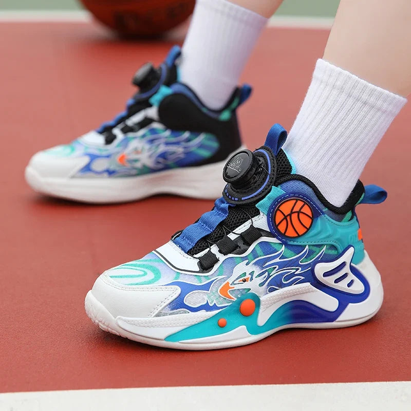 Kids Sneakers Fashion Basketball Shoes for Children Boys Breathable Mesh Sneakers Casual Sports Shoes 2026 New Design Trainers
