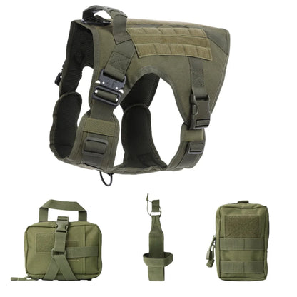 Tactical Military Vest Pet German Shepherd Golden Retriever Tactical Training Dog Harness and Leash Set For All Breeds Dogs