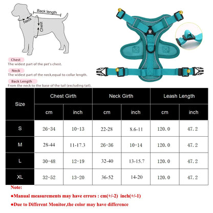Pet Dog Leash Harness Tactical Training Puppy Vest Harnesses For Small Medium Dogs Cats Reflective Pug Chest Strap Accessories
