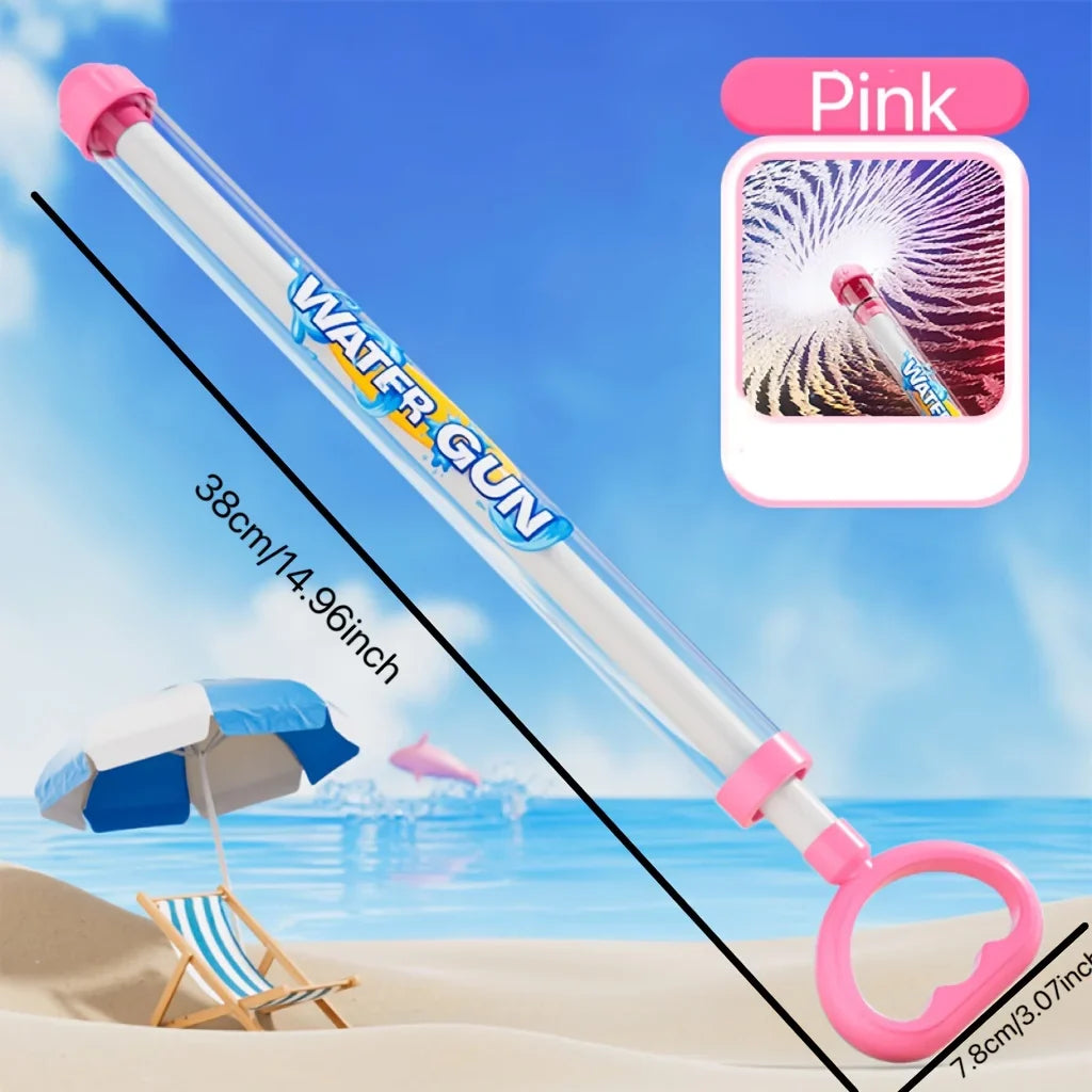 Pull-Type Water Gun, Clear Tube Squirt Shooter, Summer Water Toy for Beach, Pool, Drifting & Outdoor Party Activities