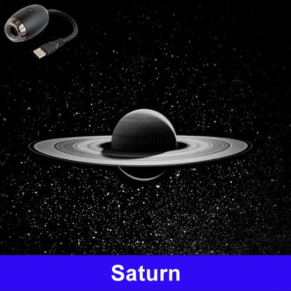 Romantic LED Starry Sky Night Light USB Powered Saturn Galaxy Projector Lamp for Car Roof Party Room Ceiling Decor Plug and Play