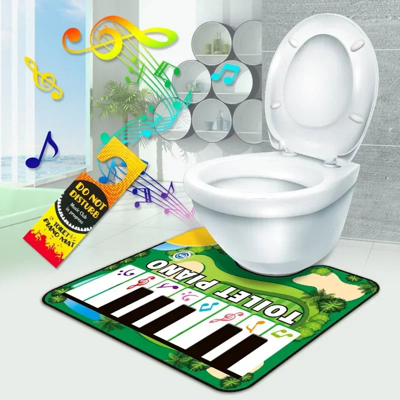 Adult Electronic Piano Game Toilet Carpet Fun Stress Relief Music Rug for Home Garden Bathroom Casual Musical Floor