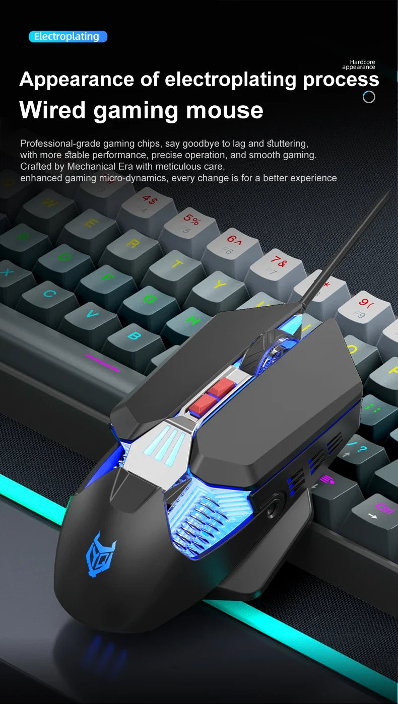 Mechanical keyboard and mouse set, 60% Portable Mini Wired Keyboard and Mouse combos, 61 Keys Phantom RGB keyboard and mouse kit