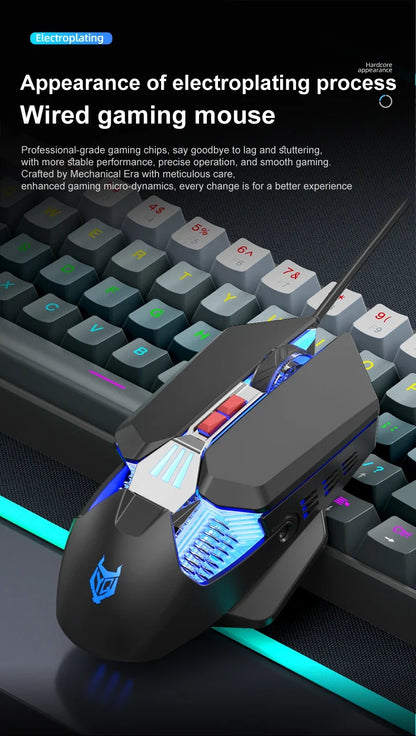 Mechanical keyboard and mouse set, 60% Portable Mini Wired Keyboard and Mouse combos, 61 Keys Phantom RGB keyboard and mouse kit
