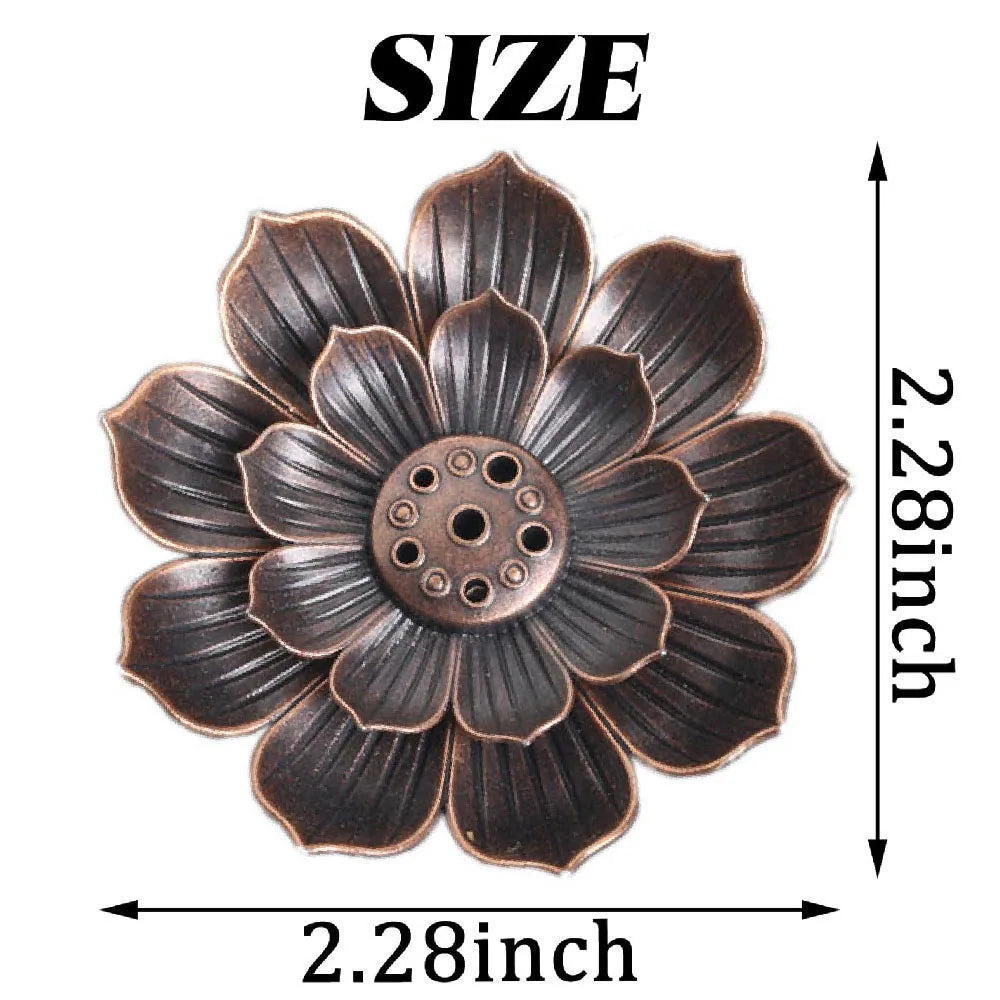 Incense Holder for Sticks,Incense Burner, Lotus Detachable Ash Catcher for Home Decor,Yoga SPA Fragrance Accessories