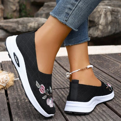 Spring and Autumn New Women's Sports Shoes Fashionable Breathable  Wear-Resistant Casual Sports Shoes Flat Shoes Loafers