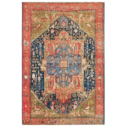 Turkish Style Red Rugs Classic Style Carpet Non Slip Living Room Rug Popular Modern Rug Ottoman Style Boho Rug Entrance Door Mat