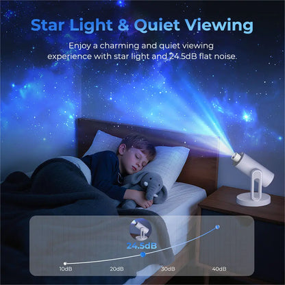 ETOE Starfish Plus TV Projector, Smart Projector with 4K Decoding, 120" Large Screen, 140° Rotation, Auto Keystone Correction, Voice Control, AirPlay, Chromecast, 5G WiFi, Bluetooth 5.0, Touch Night Light
