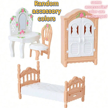1:12 Miniature Furniture Set For Dollhouse - Bedroom, Living Room, Kitchen, Bathroom Accessories - Perfect Holiday Gift