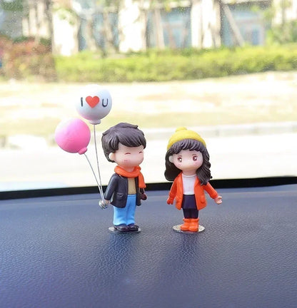 Car Accessories Interior Woman Ornament Cute Creative Desktop Couple Valentine's Day Present Car Center Console Decoration