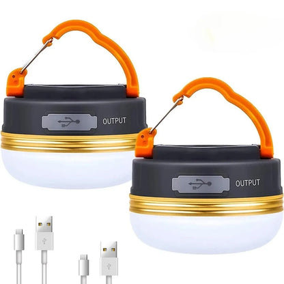 High Power Camping Lantern Tents Lamp USB Rechargeable Portable Camping Lights Outdoor Hiking Night Hanging Lamp