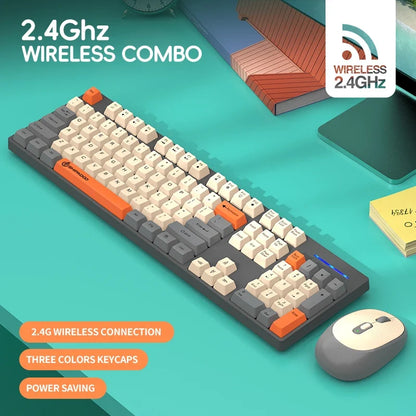 Shipadoo Wireless Gaming Keyboard and Mouse Combo for Laptop, Desktop, and Office Use