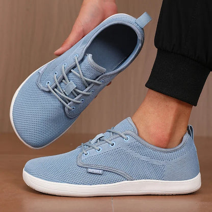 2025 Summer Men's Running Shoes Barefoot Fitness Mesh Sports Shoes Women Flat Bottom Wide Foot Shoes Slow Running Brand Sneakers