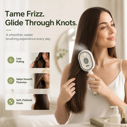 Electric Spray Air Cushion Comb for Women Retractable Hair Massage Brush for Thick Fine Curly Hair Electric Steam Brush for Hair