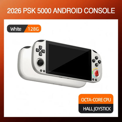 5.0 Inch FHD IPS Handheld Game Console PSK5000 with XBOX/SWITCH Layout,Helio G85 Octa-Core,6+128GB,Hall Joystick