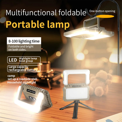 Camping Lantern Multifunctional Foldable Camping Lanterns with 5 Lighting Modes Rainproof Camping Lamp for Outdoor Hiking