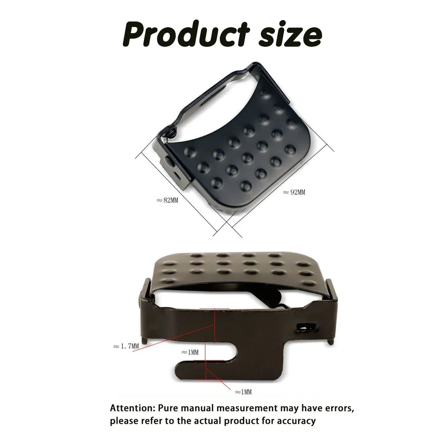 Universal Mountain Bike Electric Bike Folding Footrest with Elastic Spring, Oversized Design,  Rust-Resistant Paint Finish