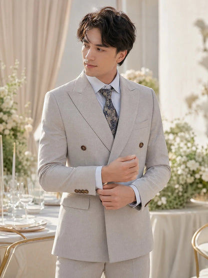 ST Cassy High Quality Elegant Man Suit 2 Piece Set Party Outfit Modern Wedding Dinner Suit for Men Stylish Business Office Suit