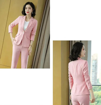 Pant 2 Piece Outfit 2024 Summer Womens Matching Sets Pants Elegant High Quality Blazer Suit Set Of Two Fashion Pieces For Women